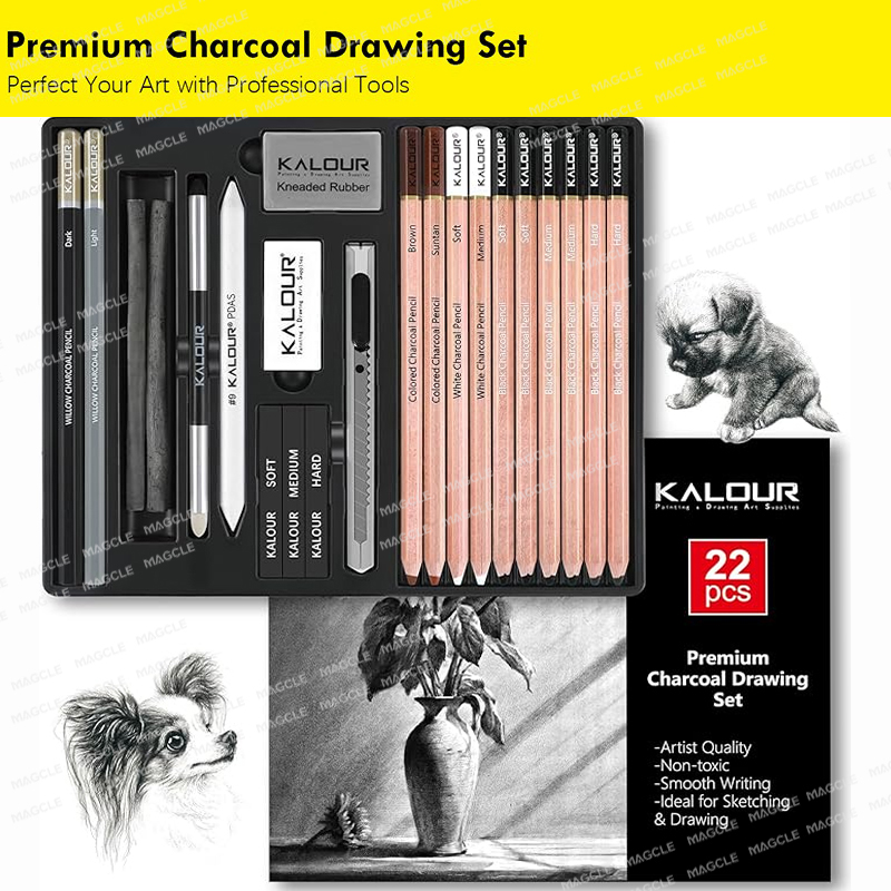 Sketching Charcoal Set - Kalour PDAS-Juego de arte para bocetos