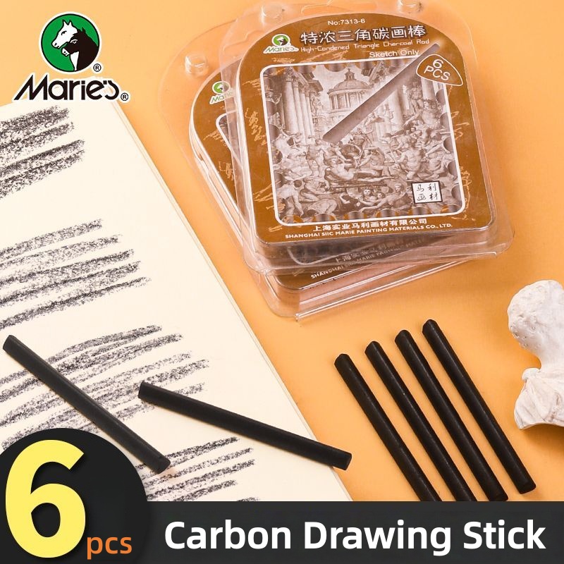 Sketching Charcoal Set - Barra de dibujo triangular de carbón,