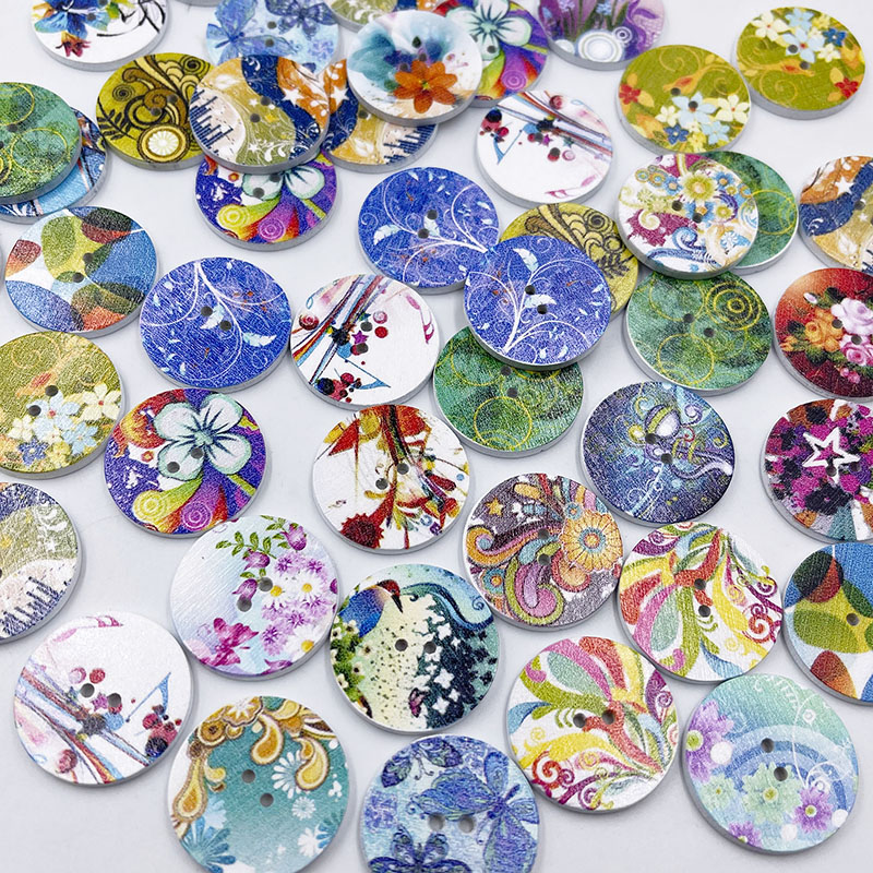 Art Craft Kite - Botones decorativos de madera de flores