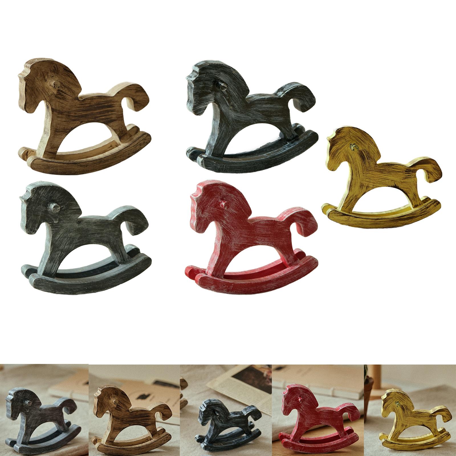Art Craft Horse - Caballo mecedora de madera, escritorio de