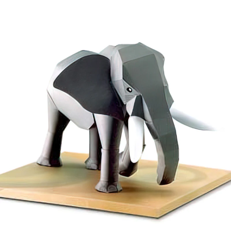 Art Craft Cardboard - Elefante africano Origami arte Mini modelo