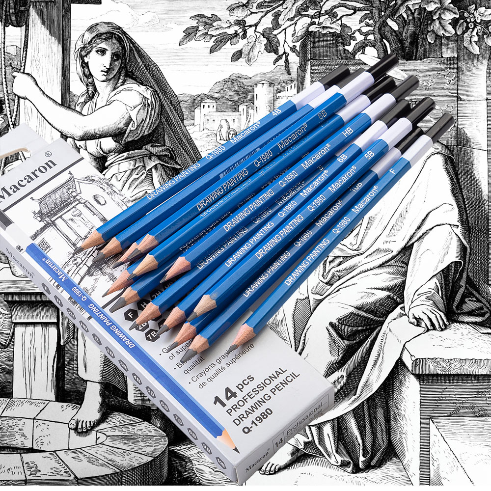 Sketching Charcoal Set - Juego de lápices de carbón para