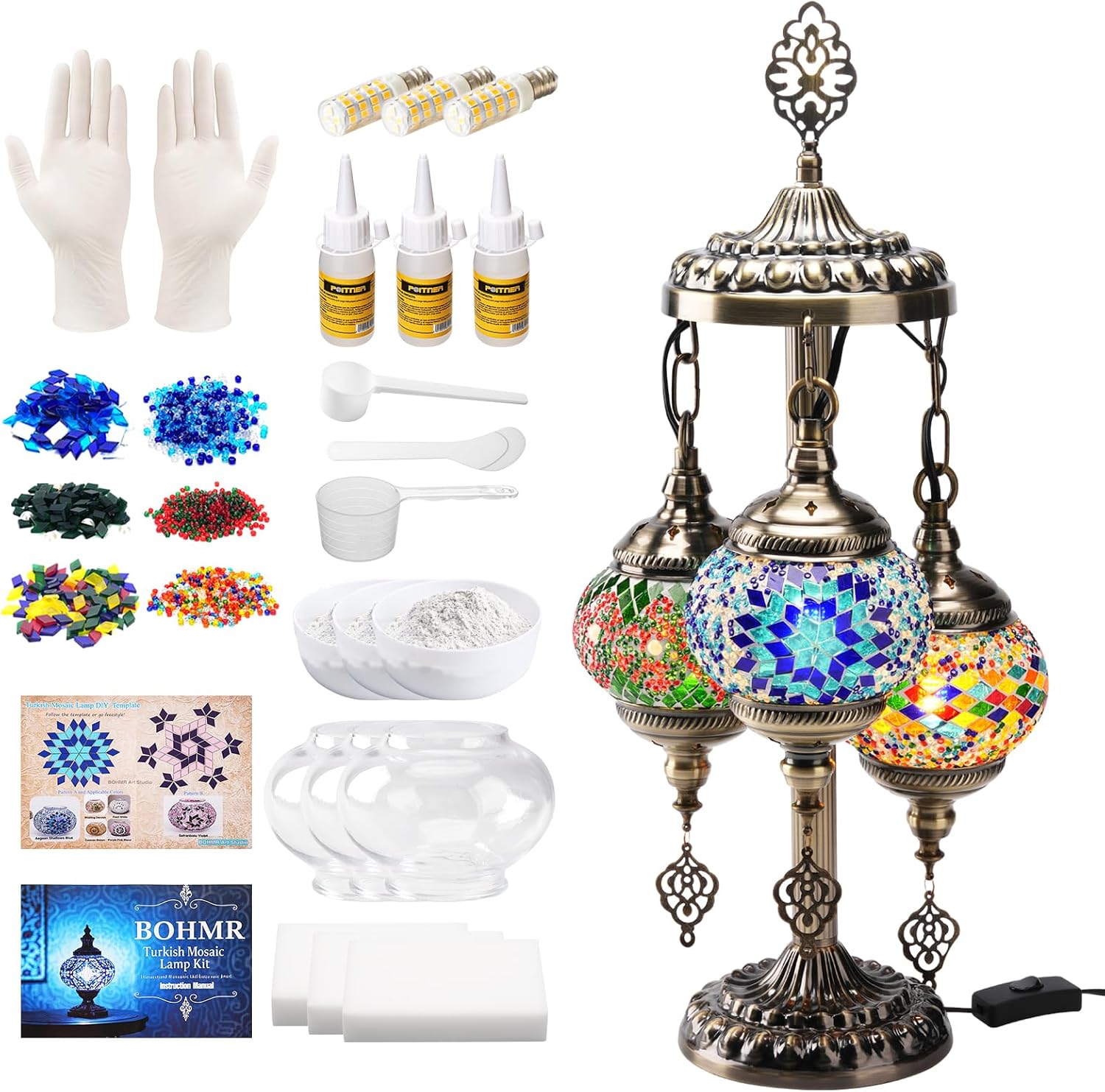 Art Craft Kits - Kit de Lámpara Turca de Mosaico