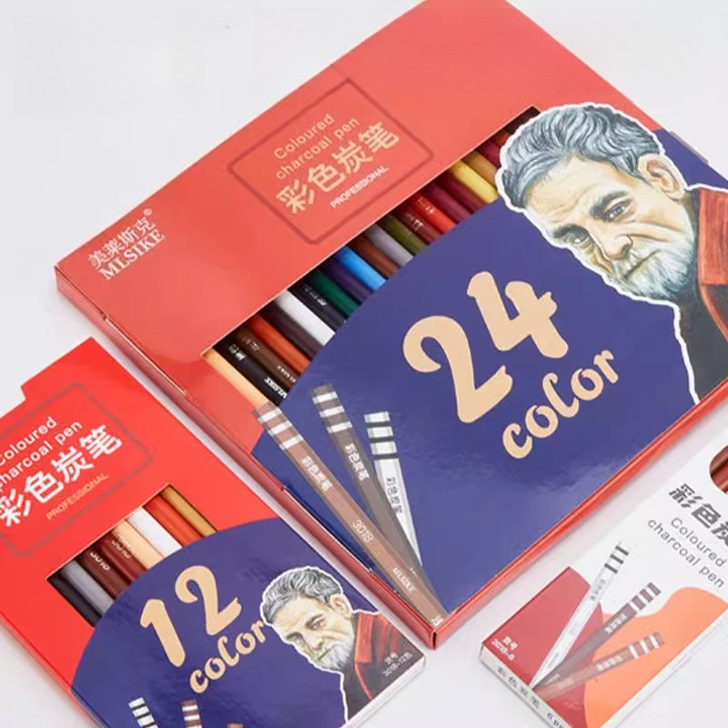 Sketching Charcoal Set - MLSIKE-lápices de carbón de colores, 6/12/24
