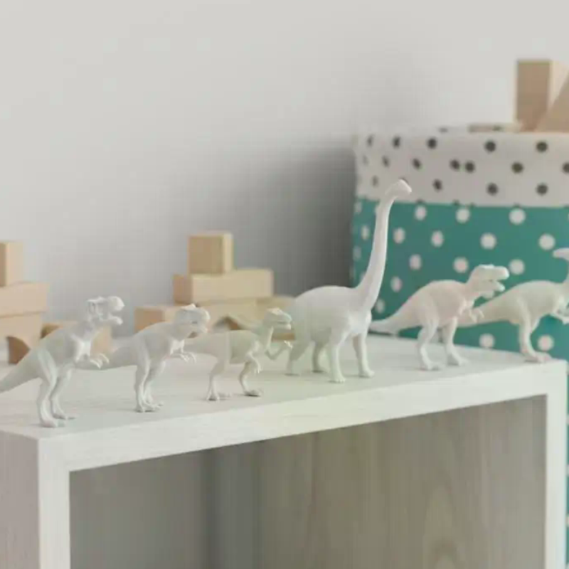 Art Craft Dinosaurs - Set de Juguetes de Dinosaurios Blancos