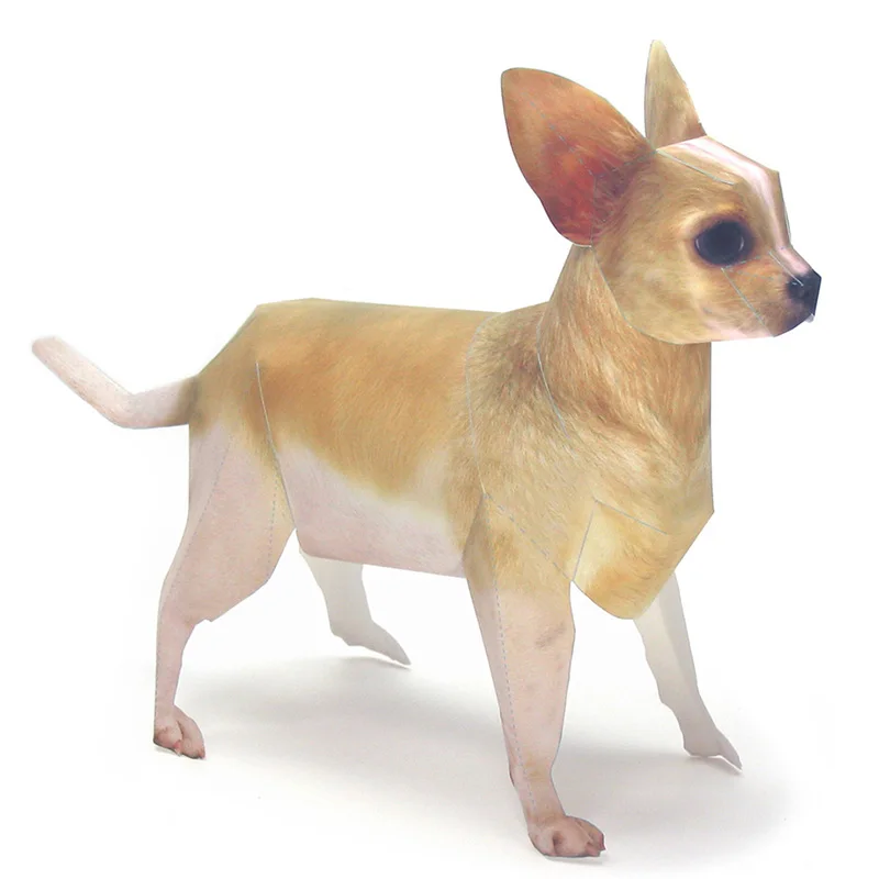 Art Craft Cardboard - Chihuahua perro Origami arte mascota modelo