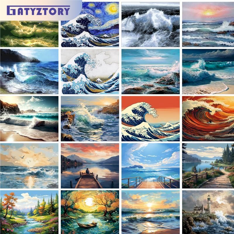 Art Craft Number - GATYZTORY-pintura por números de paisaje de