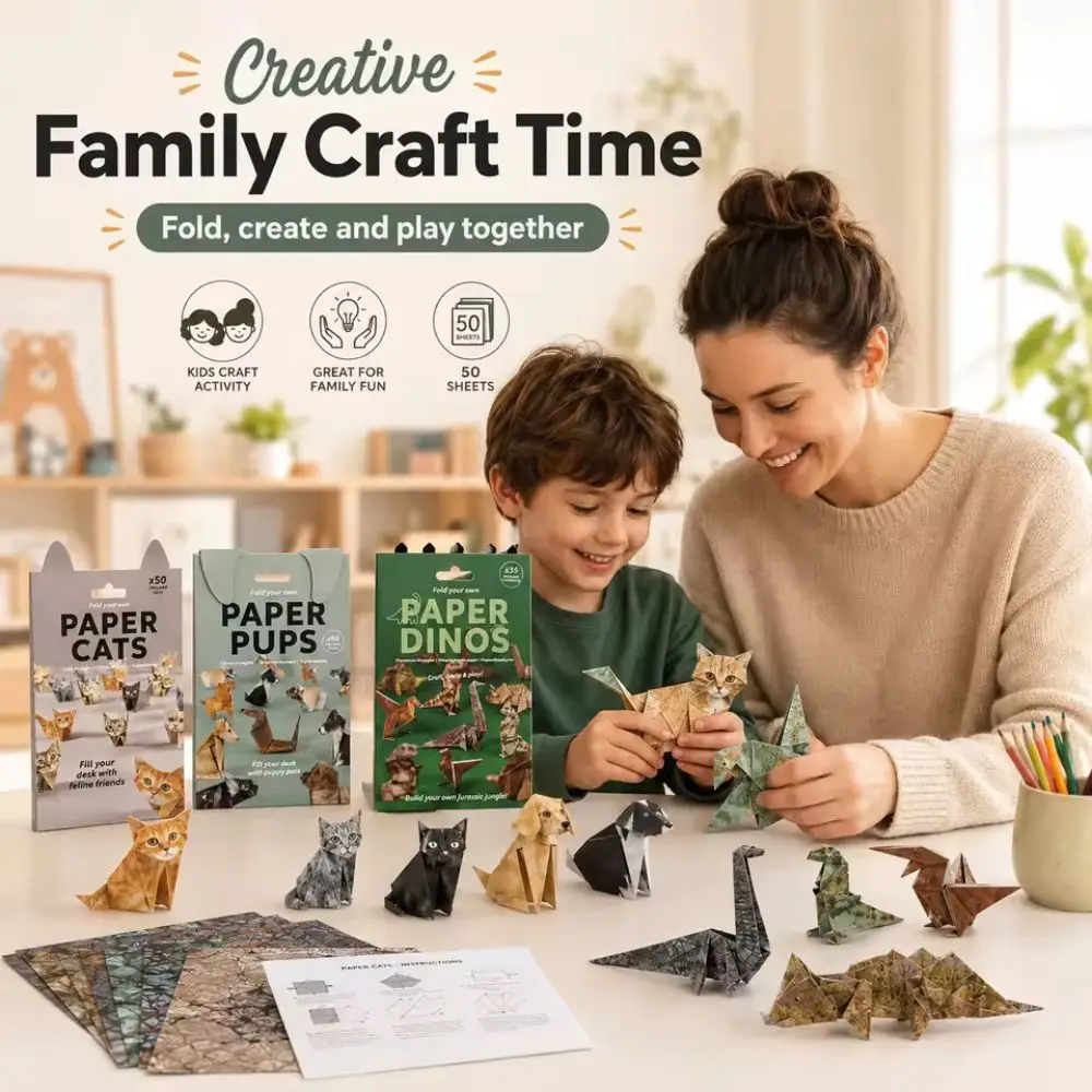 Art Craft Dinosaurs - Gatos de Papel Creativos para Manualidades,