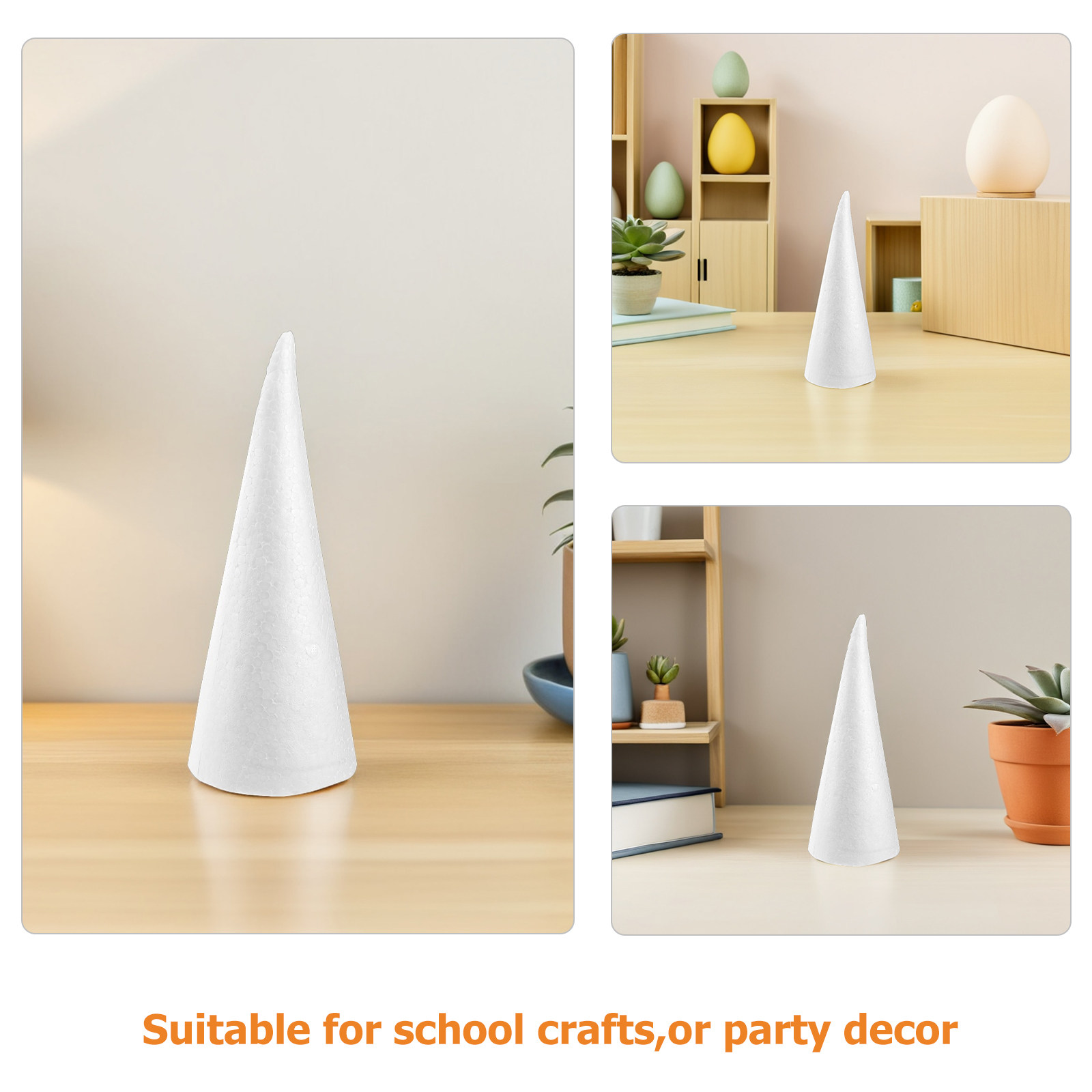12 Conos de Espuma Blancos de  - Art And Craft Xmas Tree reseña y precio