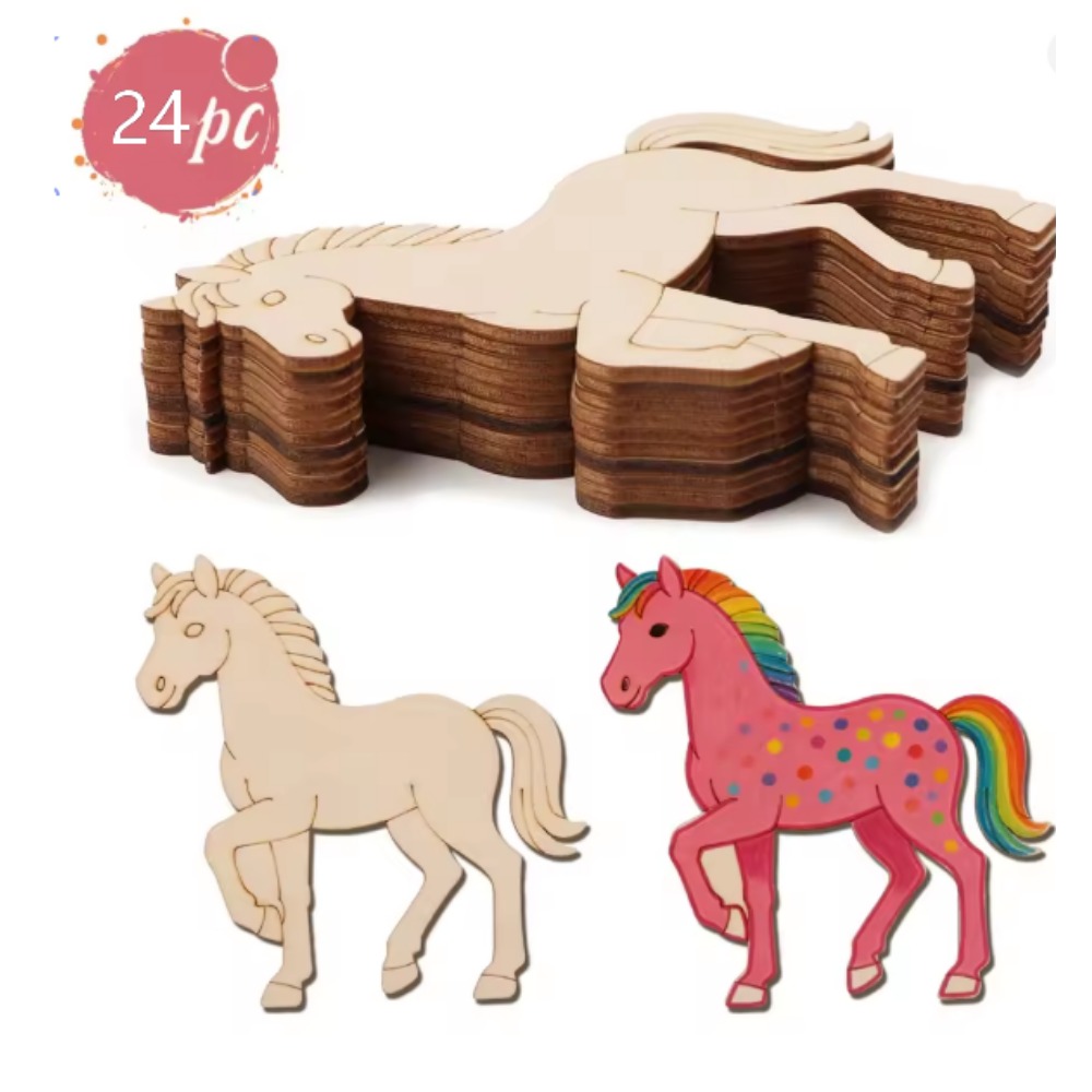 24 Piezas de Recortes de Mader - Art Craft Horse reseña y precio