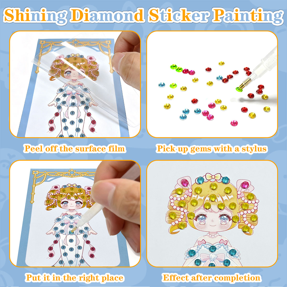 Kit de 16 Gemas para Manualida - Art Craft Number reseña y precio
