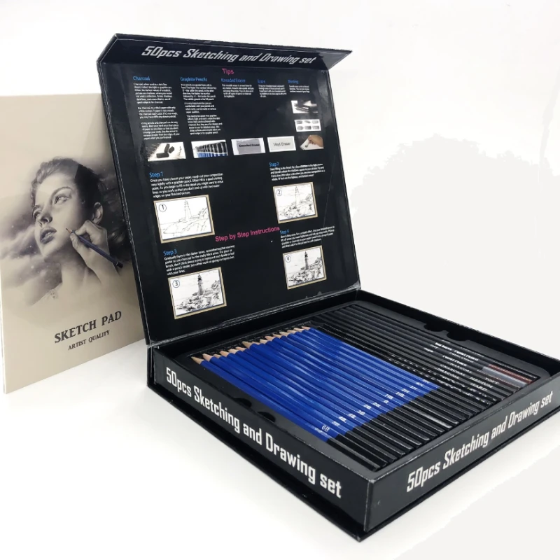 Juego de lápices para dibujar, - Sketching Charcoal Set reseña y precio