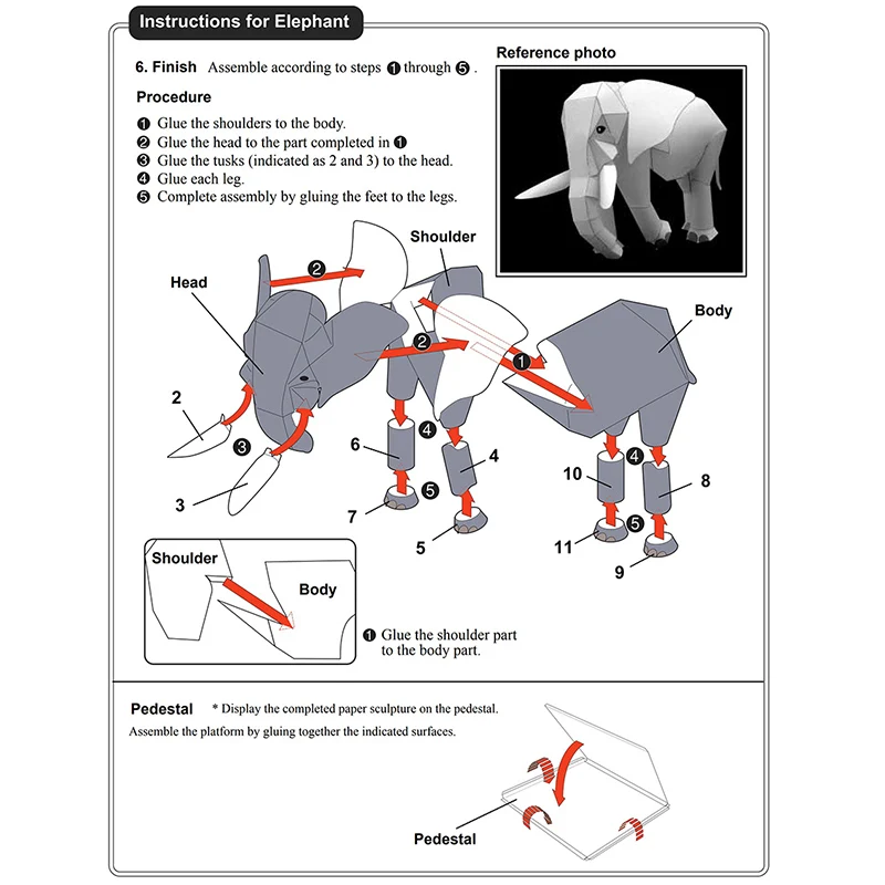Elefante africano Origami arte - Art Craft Cardboard reseña y precio
