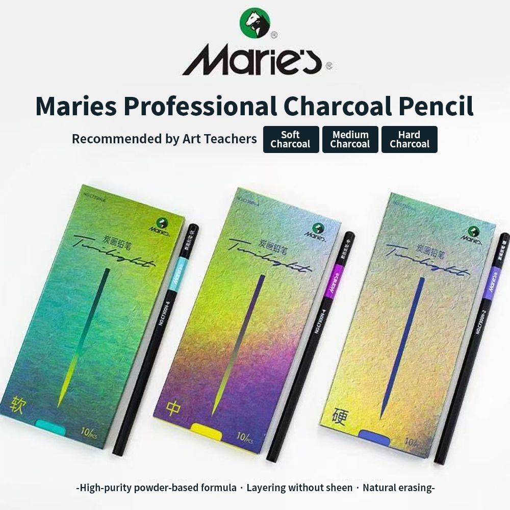 Lápices de Carbón para Dibujo  - Sketching Charcoal Set reseña y precio