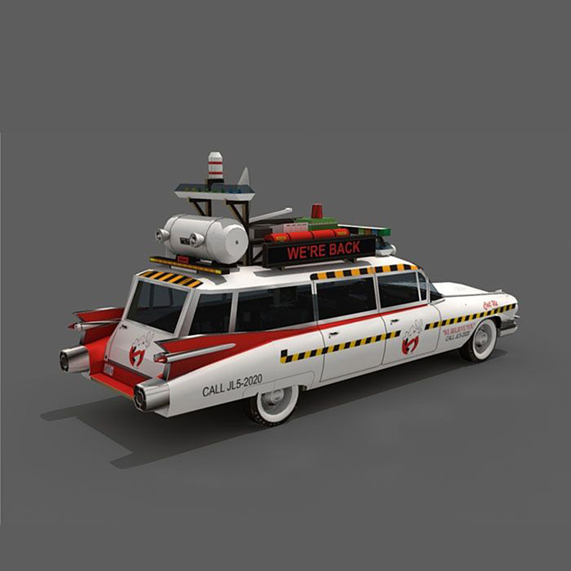 Ecto-1A de coche de los cazafa - Art Craft Cardboard reseña y precio