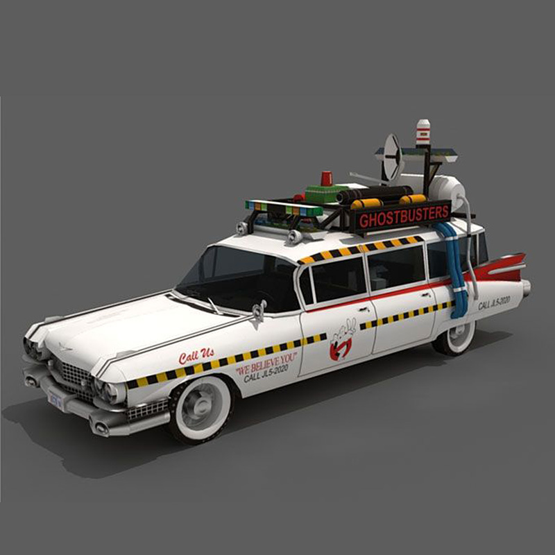 Ecto-1A de coche de los cazafa - Art Craft Cardboard reseña y precio