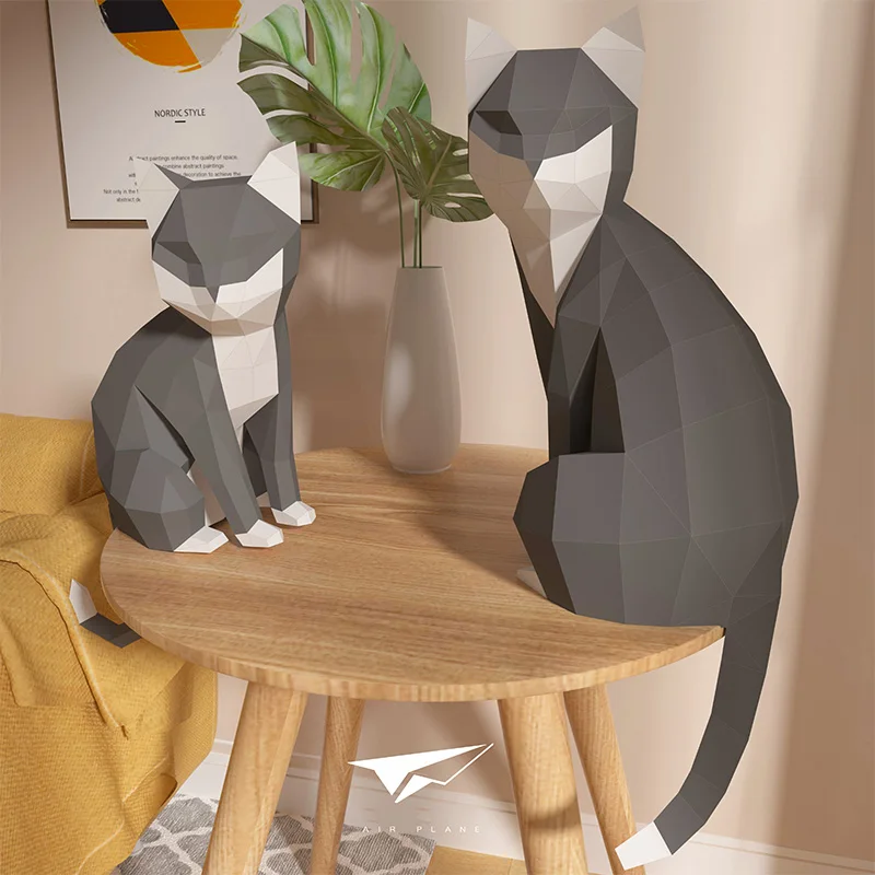 1 par de amantes gato Animal d - Art Craft Cardboard reseña y precio