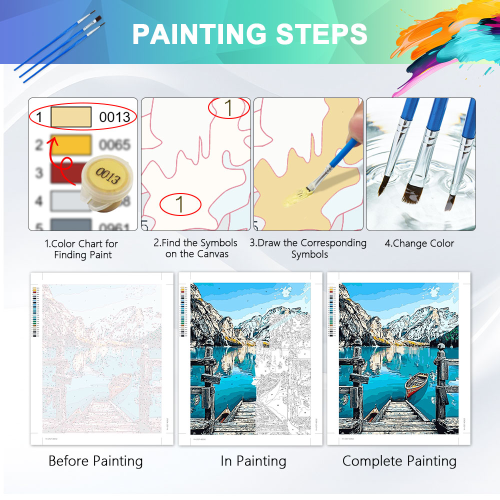HUACAN Kit de pintura al óleo  - Art Craft Number reseña y precio
