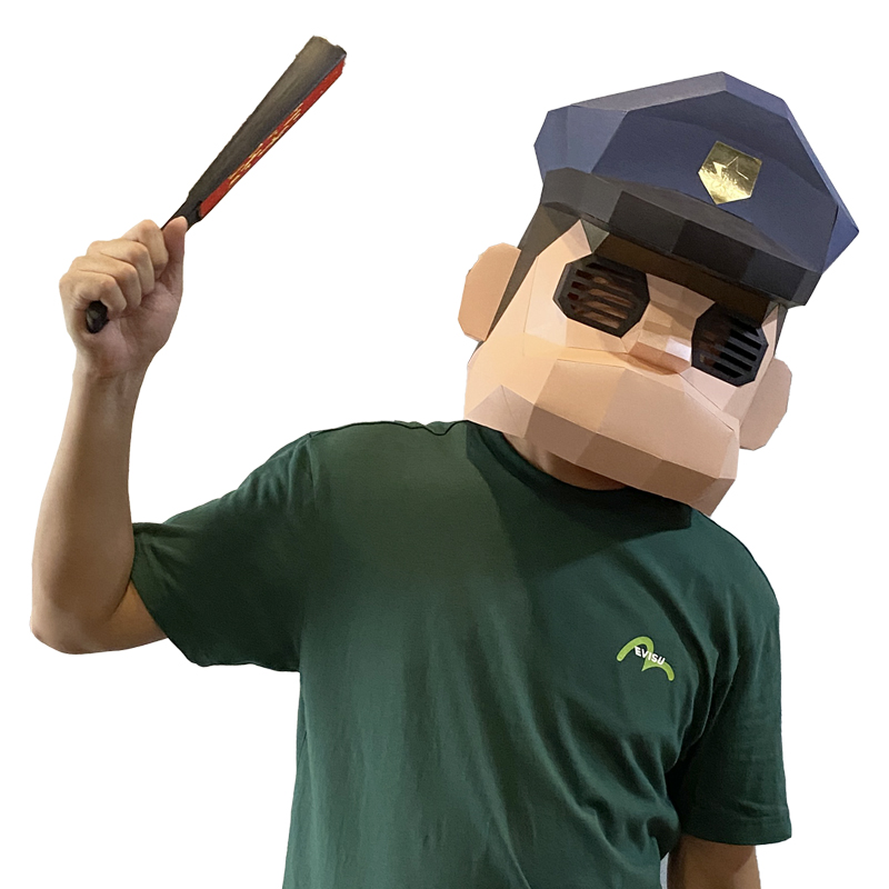 Máscara de policía de dibujos  - Art Craft Cardboard reseña y precio