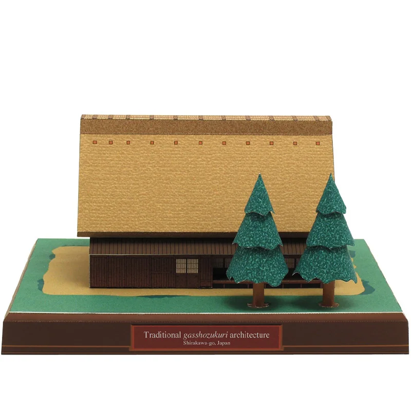 Japón cabaña Gasshozukuri Mini - Art Craft Cardboard reseña y precio