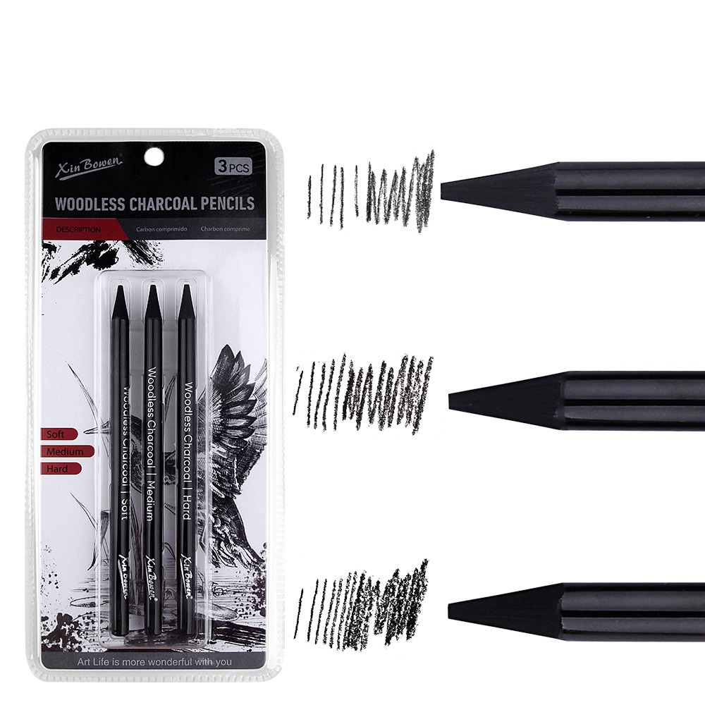 Juego de lápices de carbón sua - Sketching Charcoal Set reseña y precio