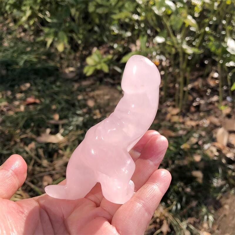 1 Pieza de Cuarzo Rosa Natural - Art Craft Dinosaurs reseña y precio
