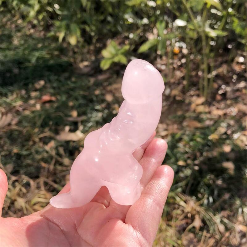 1 Pieza de Cuarzo Rosa Natural - Art Craft Dinosaurs reseña y precio
